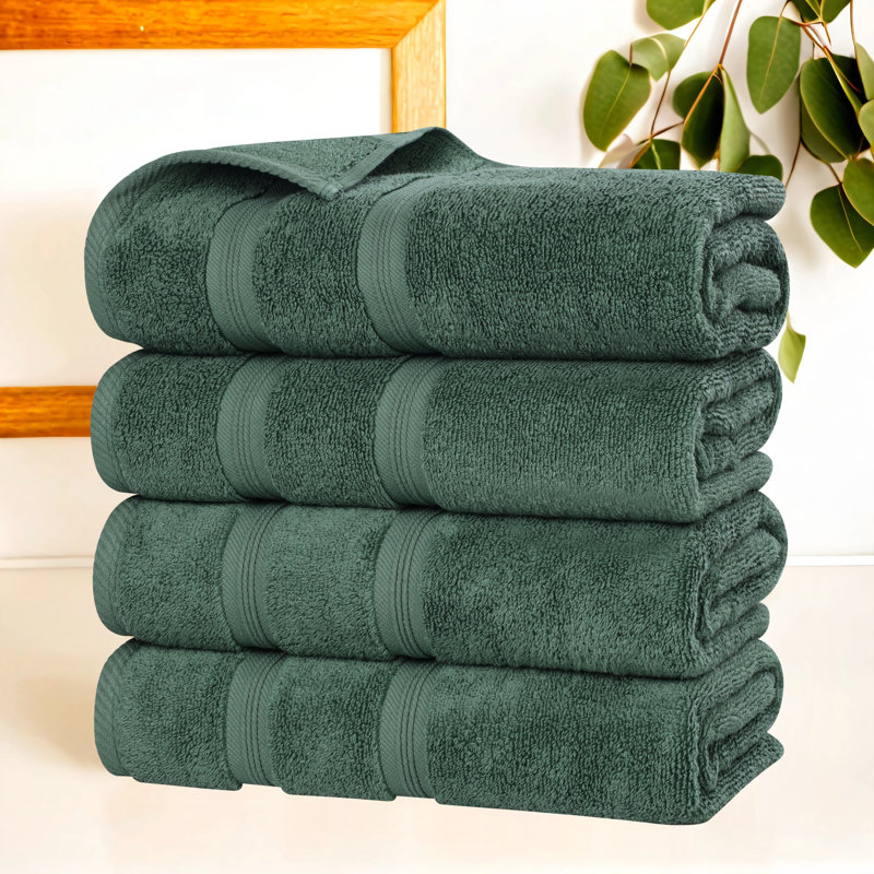Ensemble de serviettes 100% coton Superior Smart Dry Zero Twist, Vert forêt