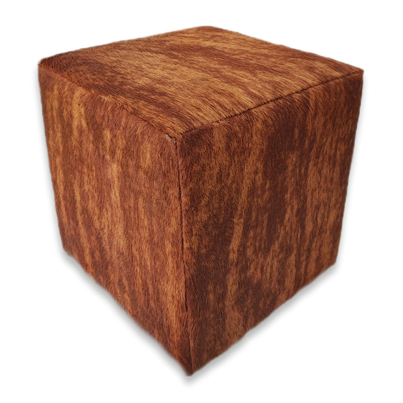 Square Ottoman, Pampa Brindle Brown
