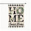 Drapeau à carreaux à motif floral Home Sweet Home, 35 pi x 24 po, noir