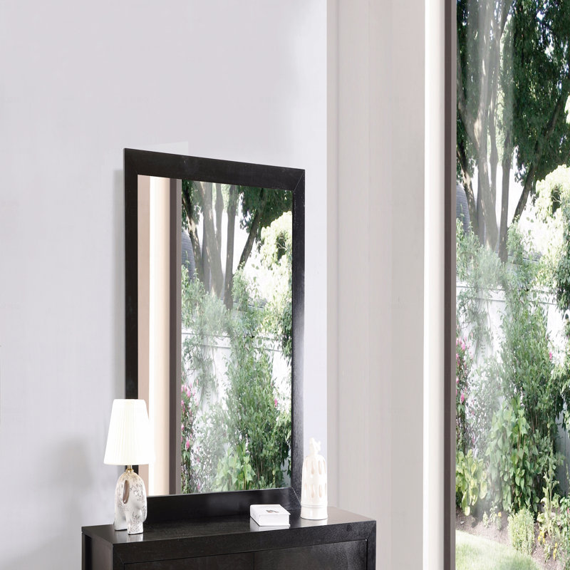 Basic Modern Accent Mirror, For Home Decoration, Black