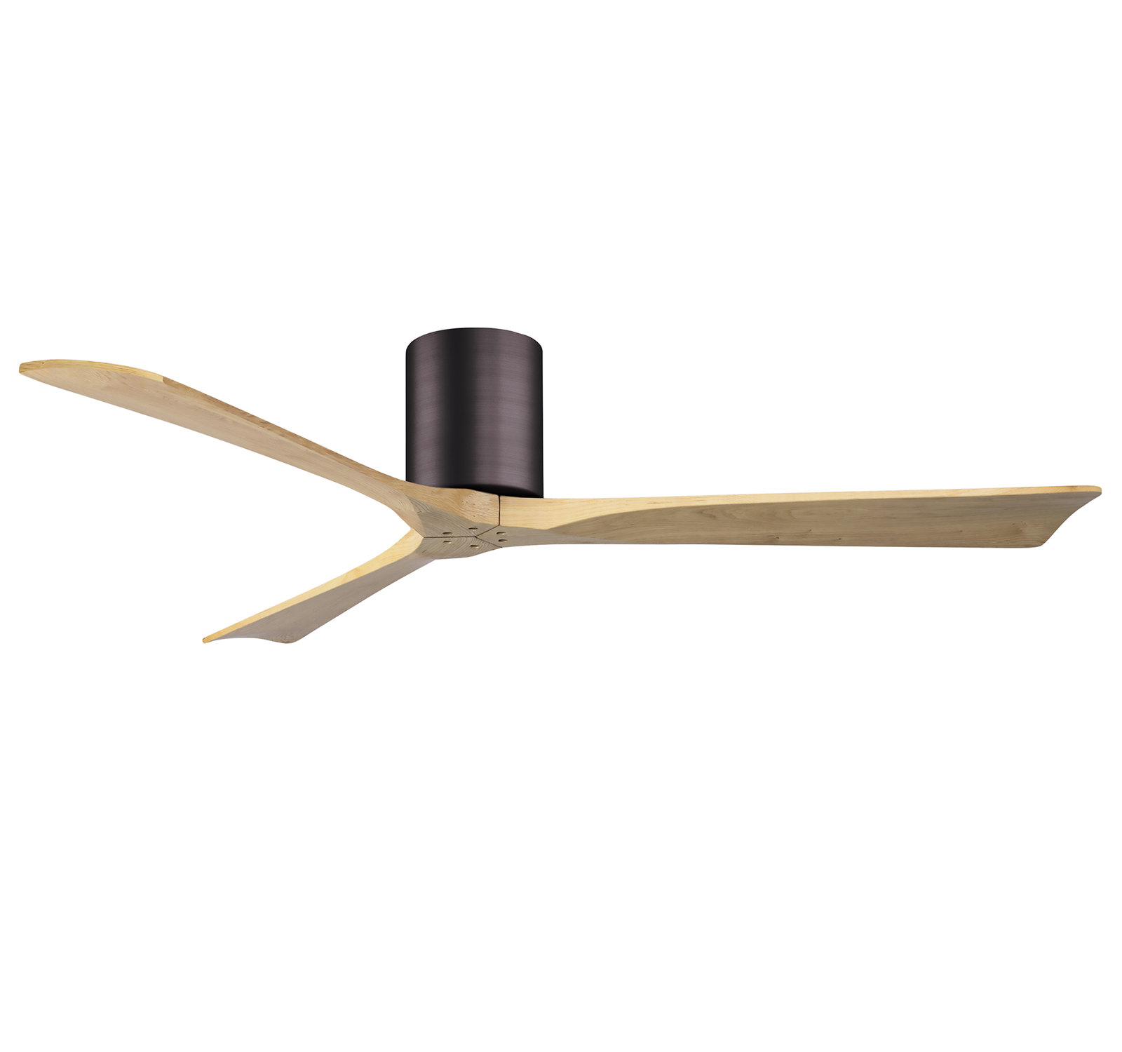Olivier Ceiling Fan, Brushed Bronze, Light Maple Tone, 60"
