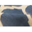 Tapis bleu / blanc Modern Dhurrie