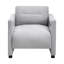 Fauteuil gris rembourré en contreplaqué, accoudoirs de 3 po de largeur, capacité de 300 lb, structure luxueuse de 31,5 po, coussins attachés-2076889224