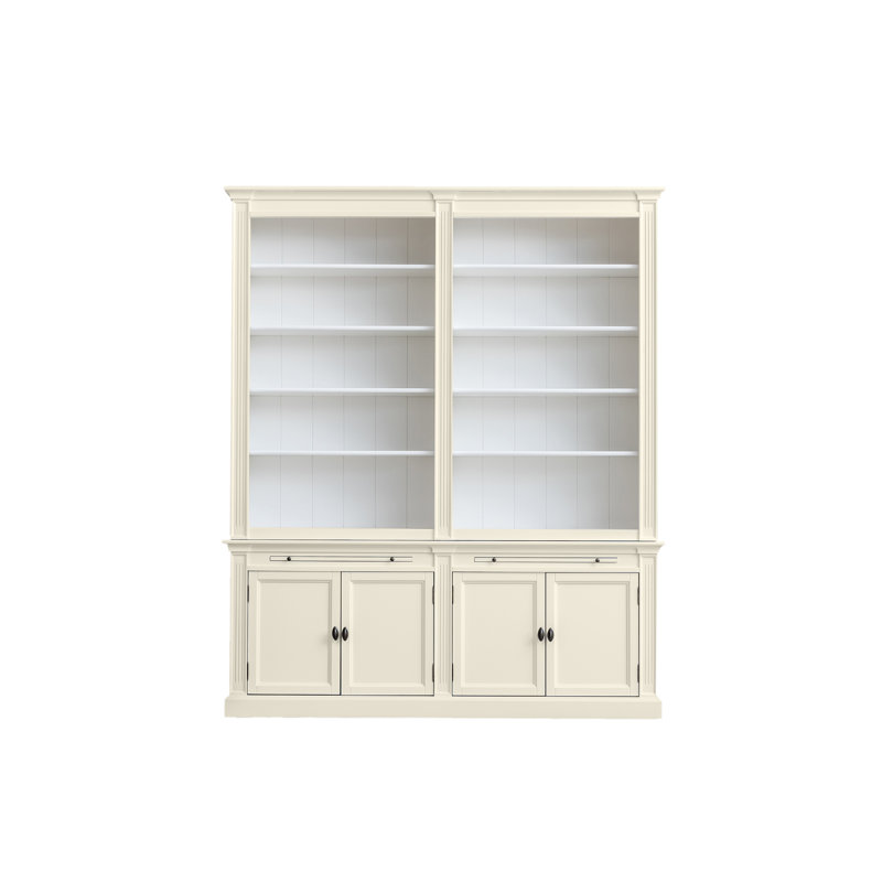 Krier 240cm H x 200cm W Library Bookcase, Crème/White