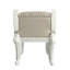 Tabouret de coiffeuse avec garniture cloutée et pieds grand Aafrin, blanc