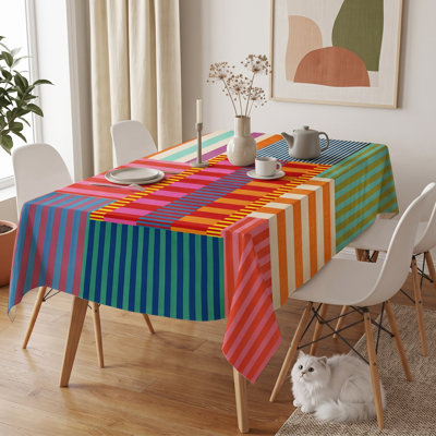 Nappe en mélange de coton imprimé