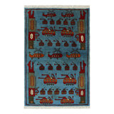 One-of-a-Kind 2'8"X4'0" Hand Knotted Area Rug