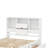 King Size Platform Bed with Storage Headboard and 8 Drawers, Solid Wood Construction, No Box Spring Needed, White-510481037-510481039