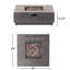 Foyer carré en fer, 50 000 chaleur, style moderne, l 37,93 po x P 12,94 po, aucun assemblage requis, foyer au fini gris pierre, sortie, cadre, 37,93 po x 37,93 po x 12,94 po, assemblage, couleur, propane seulement