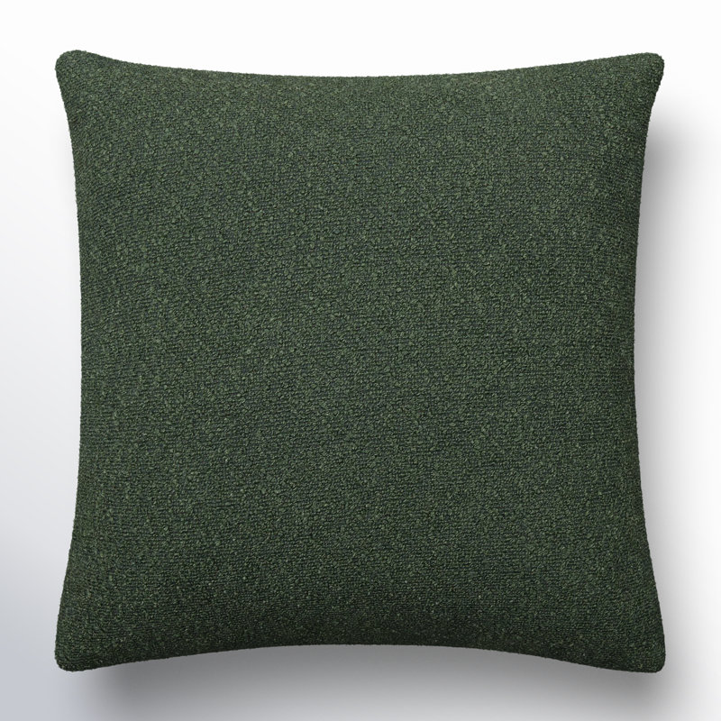 Amalfi Boucle Throw Pillow, Square 18", Polyester/Polyfill, Green