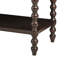 Commode décorative - 2 tiroirs en bois massif de style classique avec cadre en bois et rangement foncé