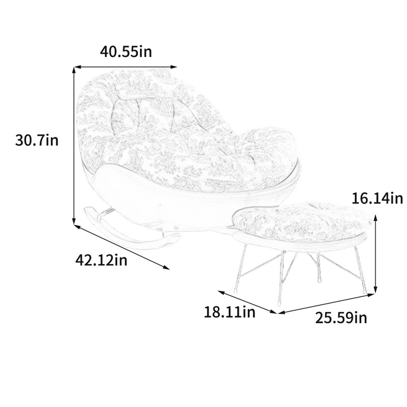 Chaise berçante ergonomique et minimaliste