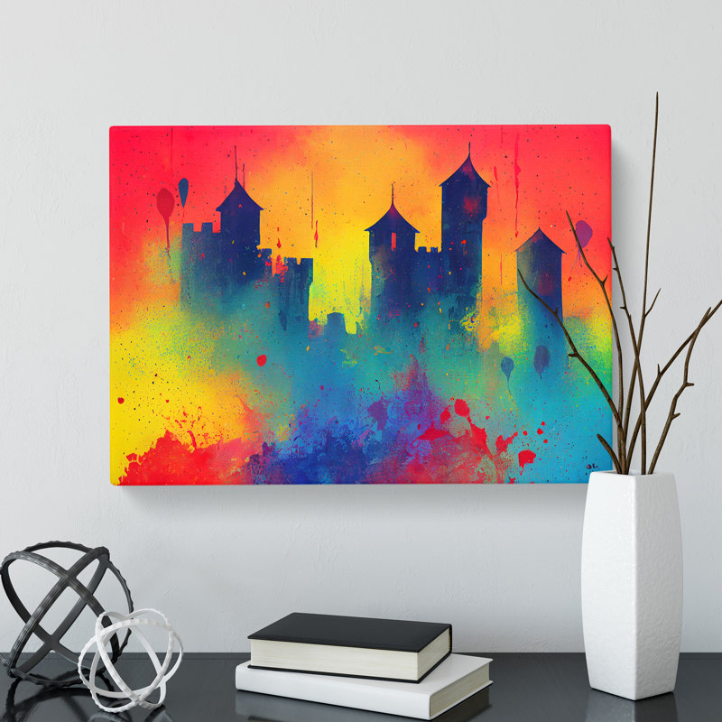 Castle Colour Splash - Wrapped Canvas