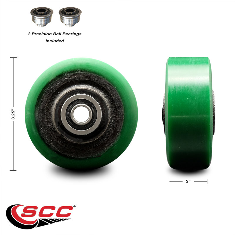 Polyuréthane sur roulettes en fonte