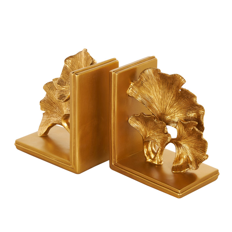 Cole And Grey Polystone Ginkgo Tree Decorative Bookends