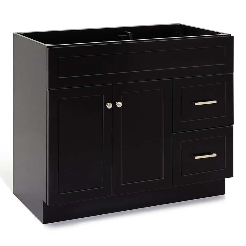 Base de meuble-lavabo double 42 po Paulla, Noir