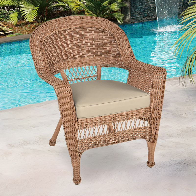 Arliss Steel Outdoor Lounge Chair, Tan, Honey