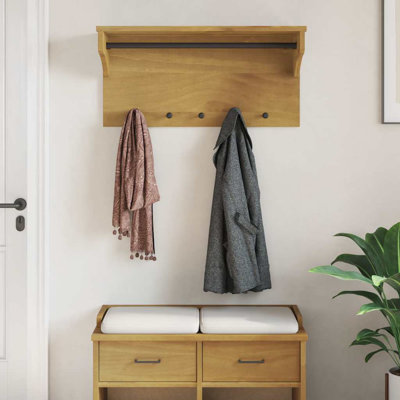 Solid Wood Wall Mounted Coat Rack