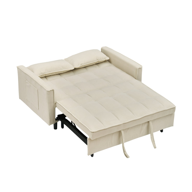 Canapé-lit rembourré 55 po, Beige