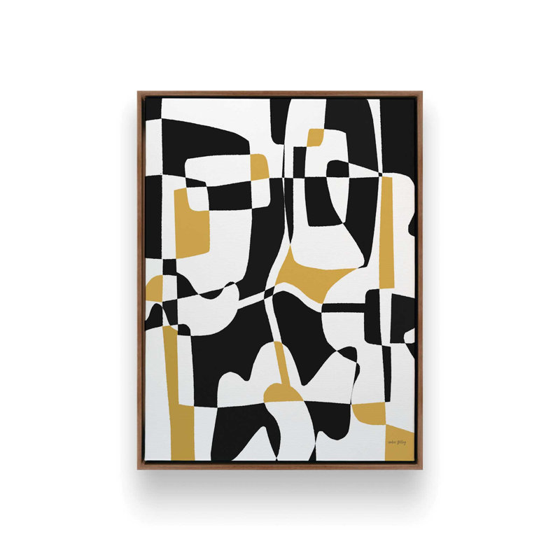 Reproduction d'art «conflit espace I» par Amber Sterling, L 30 x H 40, Brun, Toile avec cadre