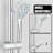 5-Spray Hand Shower with Slide Bar, Handheld Shower with High Pressure Spray-125053016