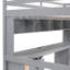 Lit mezzanine double en bois gris avec bureau, rangement et prise de courant-1436802307