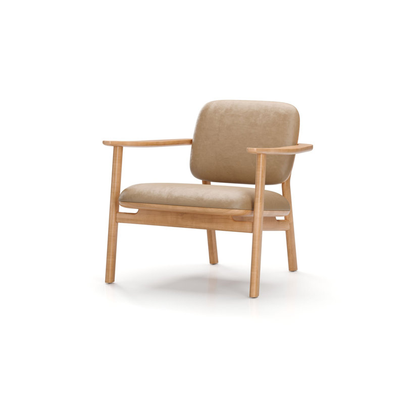 Marea Chair, Bellagio 2 Cream 8805 Pigmented Leather, Natural Oak