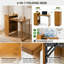 Bureau pliant moderne en bambou 39 po avec rangement-368995094-368995089