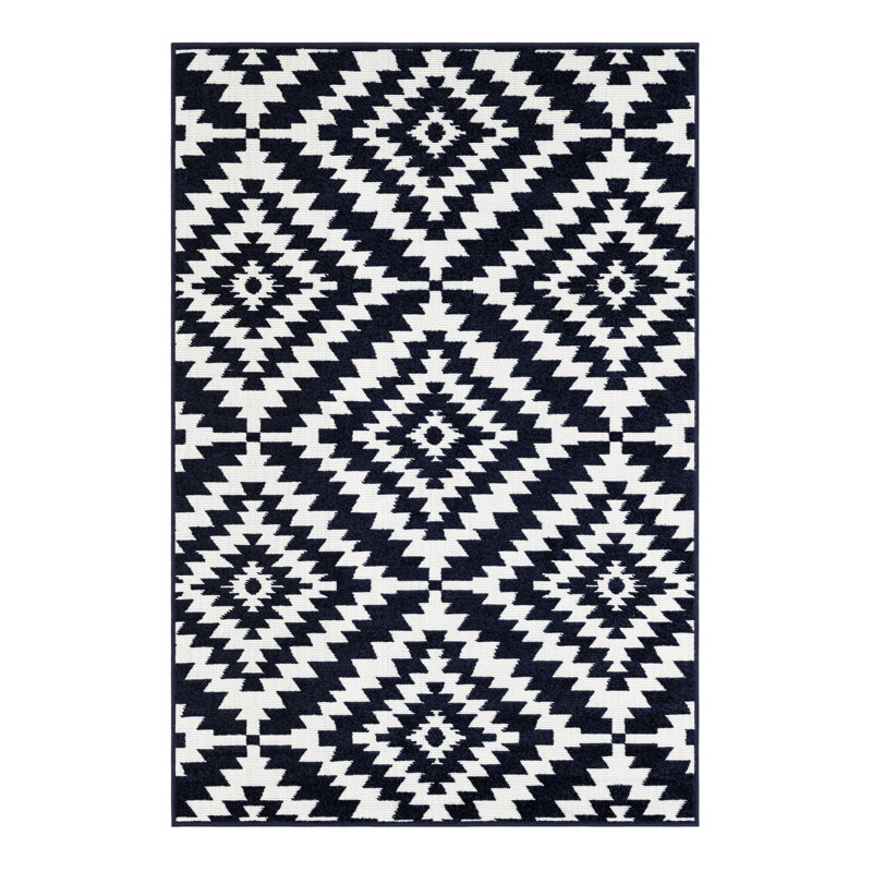 Tapis d'extérieur Sabrina Soto Zigzag, Rectangle 4 pi 1 po x 6 pi 1 po