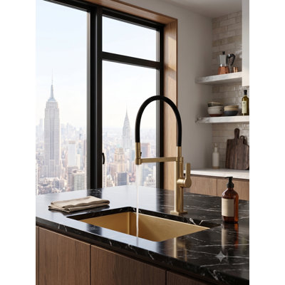 Barolo - Design moderne nordique Bronze brossé Laiton massif avec douchette industrielle 