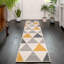 Zhora Tufted Ochre Grey Geometric Rug-34475796