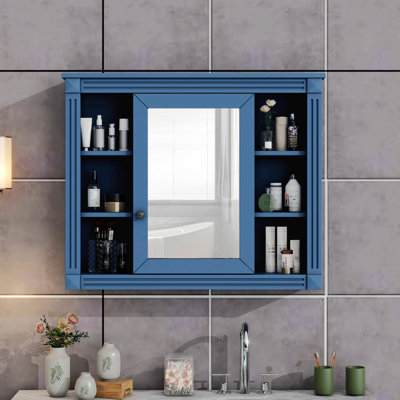 Azmina 35'' W 28.7'' H Surface Frameless Medicine Cabinet Mirror 6
