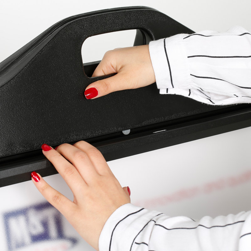 Black Double-Sided Folding Sandwich Board with Protective Cover