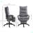 360° Swivel Executive Home Office Chair with Adjustable Height and Footrest and Double Padding