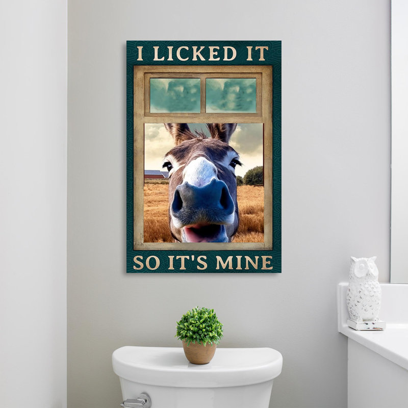 " Donkey I Licked It ", 36" H x 24" W x 1.25" D