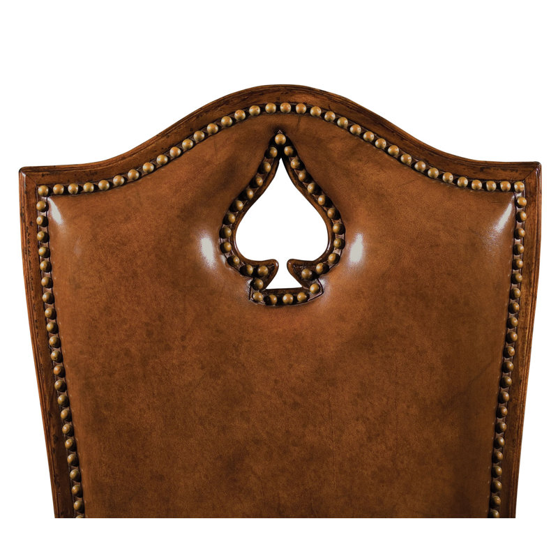 Country Farmhouse Leather Dining Chair