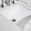 Dessus de meuble-lavabo en pierre Montary avec lavabo rectangulaire encastré en céramique Montary