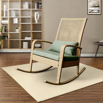 Chaise berçante tissée en PE