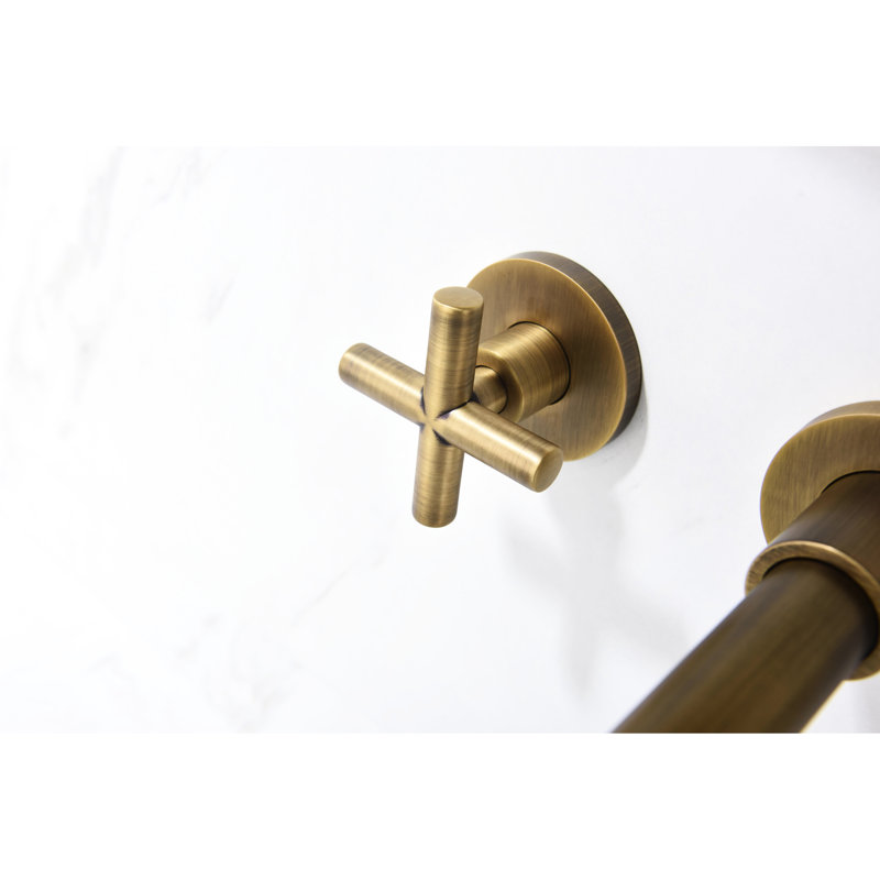 Robinet de salle de bain mural bronze - 7 couches de surface protégée pour la durabilité et la fonctionnalité Finition galvanisée avec traitement contre la rouille