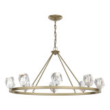 Gatsby 8 - Light Unique Wagon Wheel Chandelier with Crystal Accents
