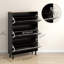 Armoire à chaussures moderne et étroite avec 3 tiroirs rabattables pour 24 paires de chaussures