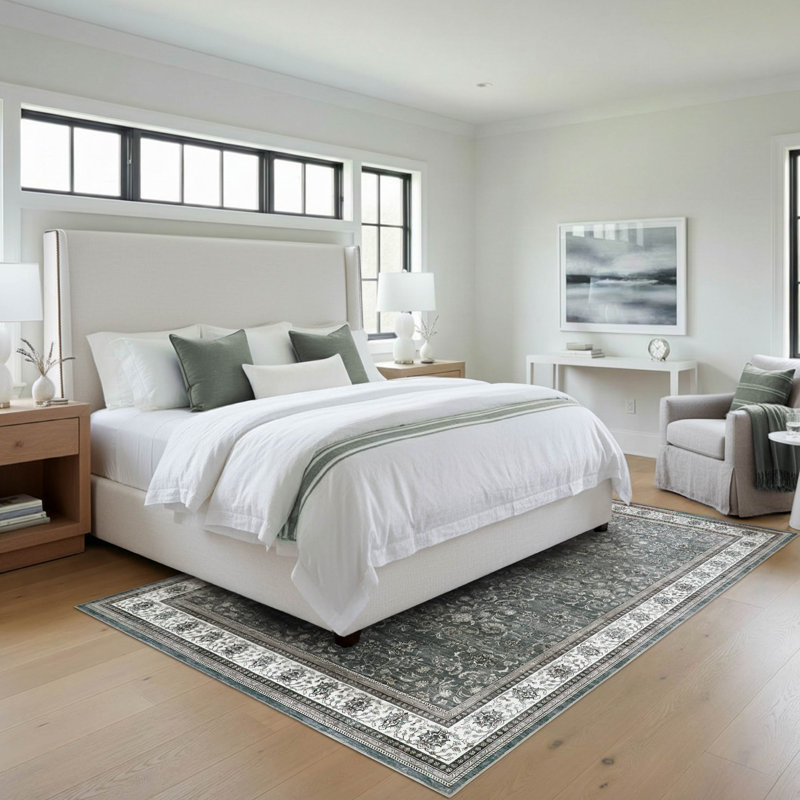 Tapis en chenille Dream Mink Finley, Vert, 5 pi 3 po x 7 pi 5 po