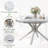 Luxurious Round Dining Table For 4-6 People,46.85”Faux Marble Top With Mirrored Stainless Steel Nest-Shape X Base-324875501-324875502
