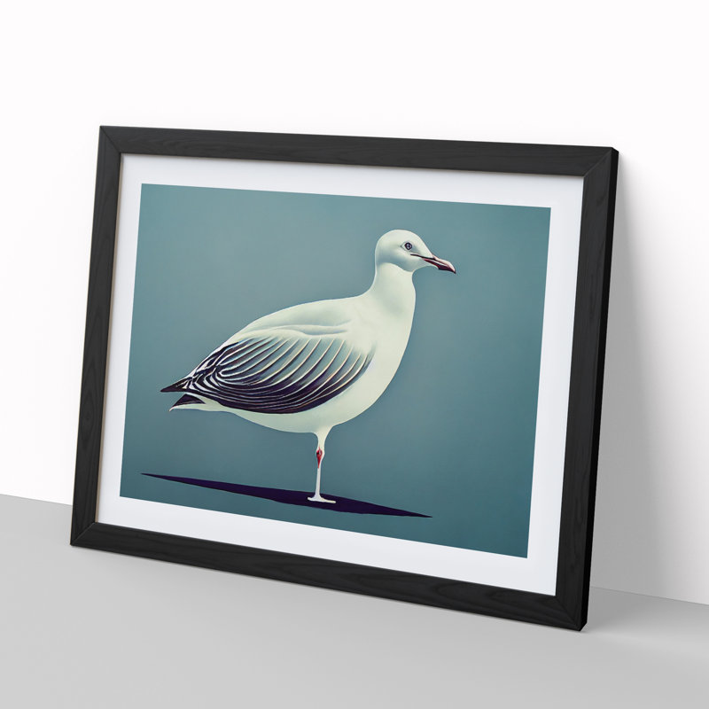 Seagull Portrait Vol.2 - Framed Print, Black , 34cm H x 46cm W x 2cm D