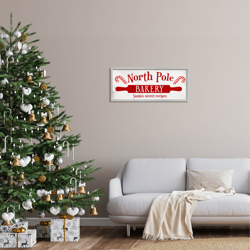 North Pole Bakery Kitchen at-254, H 13 po x l 30 po x P 1,5 po, Estampe numérique Farmhouse