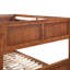Lit double superposé au-dessus d'un lit gigogne simple, noyer - Lit gigogne coulissant de style moderne-30964576