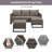 Naresa 74 " W Wicker Patio Sofa with Cushions-23281776-23281782