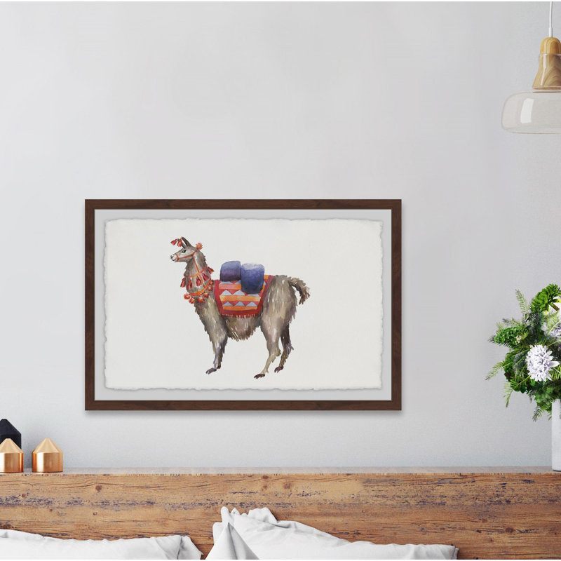 Pack Llama - Single Picture Frame Print, 61cm H x 91cm W