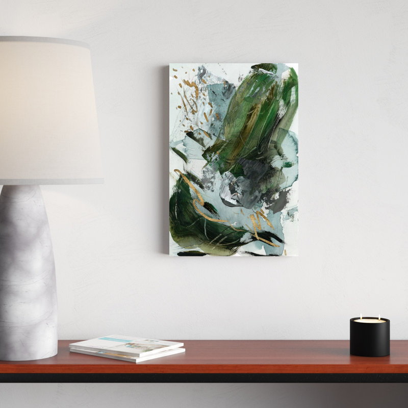 " Dark Emerald III " Painting Print, 18" H x 12" W x 1.25" D