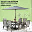 Ensemble de conversation durable, ensemble de mobilier d'extérieur, ensemble de mobilier de patio 8 pièces
